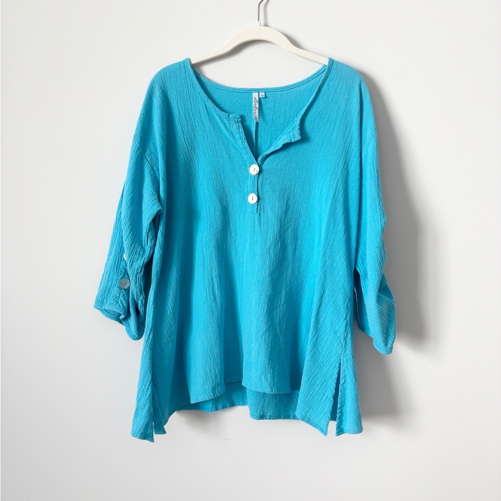 Lulu B Shirt Aqua Blue